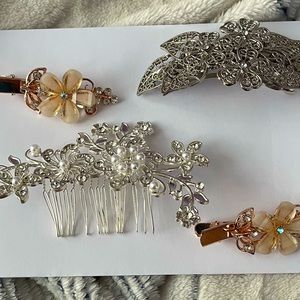 Pack of 4 fancy hair clips